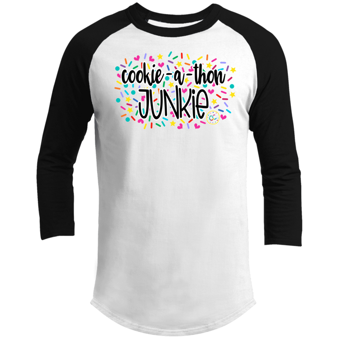 (a) Cookie-a-thon Junkie 3/4 Raglan Sleeve Shirt