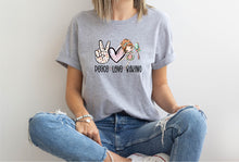 Load image into Gallery viewer, Peace Love Baking Unisex Short Sleeve Tee