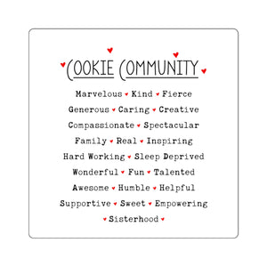 Cookie Community Square Sticker