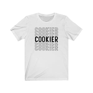 (a) Cookier Repeating Bella+Canvas 3001 Unisex Jersey Short Sleeve Tee