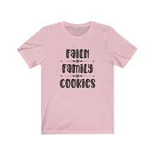 Load image into Gallery viewer, Faith Family Cookies Bella+Canvas 3001 Unisex Jersey Short Sleeve Tee