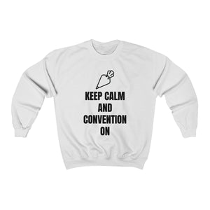 Keep Calm and Convention On Gildan 18000 Unisex Heavy Blend™ Crewneck Sweatshirt
