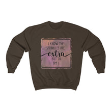 Load image into Gallery viewer, (a) I Know Sprinkles are Extra Color Unisex Heavy Blend™ Crewneck Sweatshirt