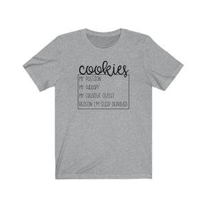 (a) Cookies My Passion Bella+Canvas 3001 Unisex Jersey Short Sleeve Tee