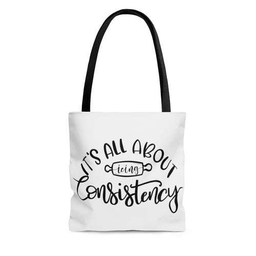 (b) It's All About Consistency AOP Tote Bag
