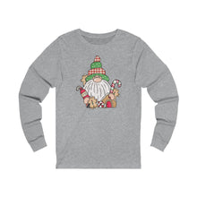 Load image into Gallery viewer, Gnome Loves Gingerbread Unisex Jersey Long Sleeve Tee