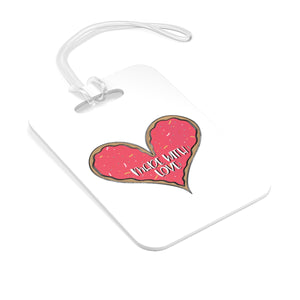 (b) Made With Love Pink Heart Bag Tag