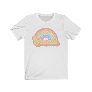 (b) Create Rainbow Bella+Canvas 3001 Unisex Jersey Short Sleeve Tee