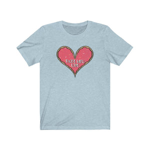 Made With Love Pink Heart Short Sleeve Tee