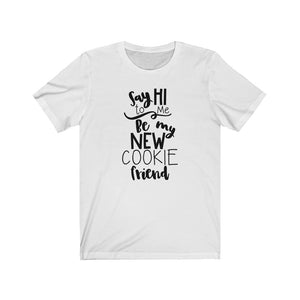 (a) Say Hi To Me Bella+Canvas 3001 Unisex Jersey Short Sleeve Tee