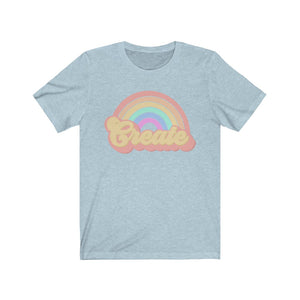 (b) Create Rainbow Bella+Canvas 3001 Unisex Jersey Short Sleeve Tee