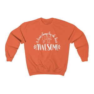 (a) I Charge By The Awesome Unisex Heavy Blend™ Crewneck Sweatshirt