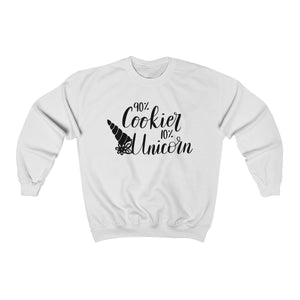 (a) 90% Cookier 10% Unicorn Unisex Heavy Blend™ Crewneck Sweatshirt