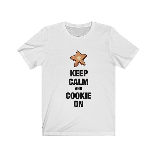 Keep Calm and Cookie On Bella+Canvas 3001 Unisex Jersey Short Sleeve Tee
