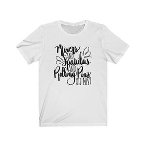(a) Mixers and Spatulas and Rolling Pins Bella+Canvas 3001 Unisex Jersey Short Sleeve Tee
