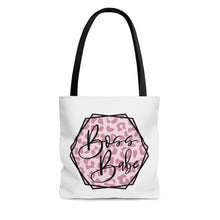 Load image into Gallery viewer, Boss Babe Pink Leopard Tote Bag