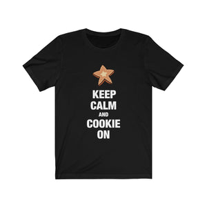 Keep Calm and Cookie On Bella+Canvas 3001 Unisex Jersey Short Sleeve Tee