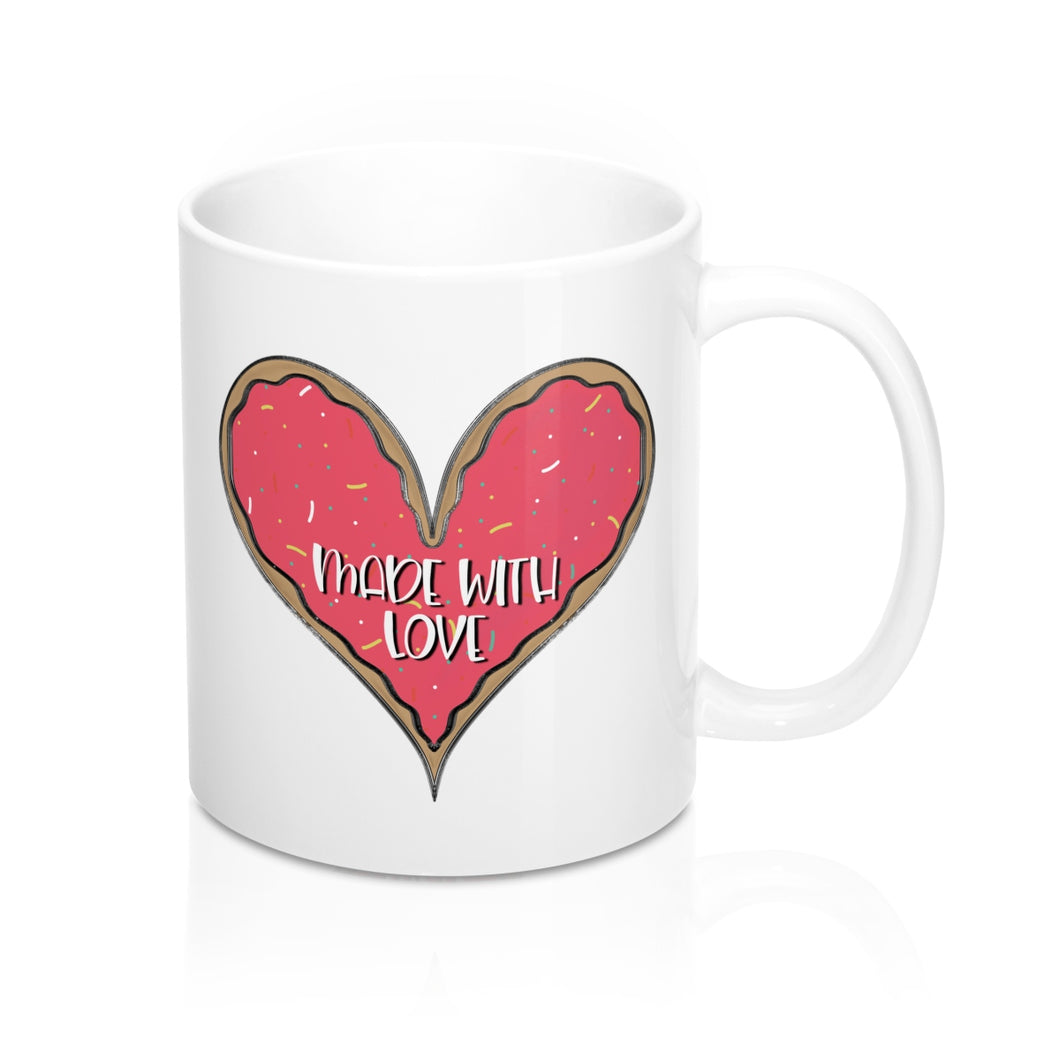 (b) Made With Love Pink Heart Mug