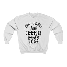 Load image into Gallery viewer, Life is Better With Cookies and Dogs Unisex Heavy Blend™ Crewneck Sweatshirt