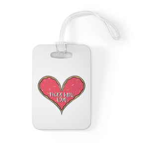 (b) Made With Love Pink Heart Bag Tag