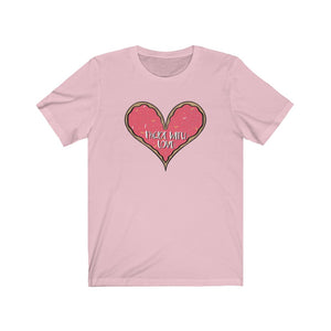 Made With Love Pink Heart Short Sleeve Tee