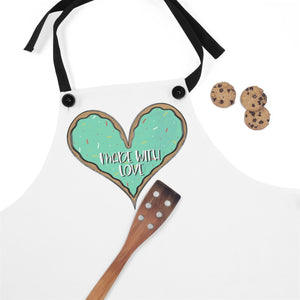(b) Made With Love Green Heart Apron