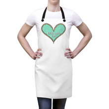 Load image into Gallery viewer, (b) Made With Love Green Heart Apron