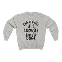Load image into Gallery viewer, Life is Better With Cookies and Dogs Unisex Heavy Blend™ Crewneck Sweatshirt