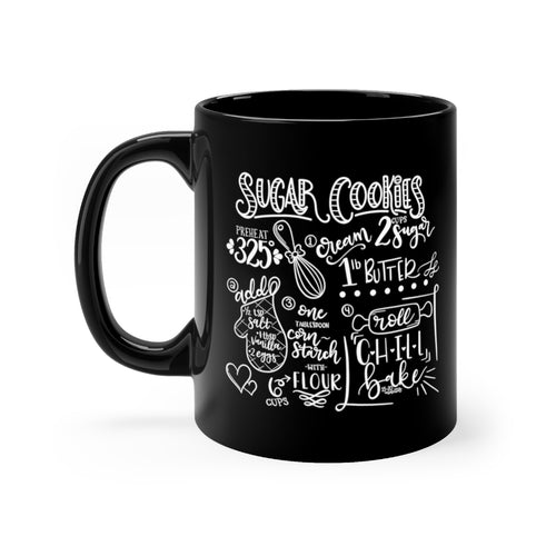 (b) Sugar Cookie Recipe Black Mug