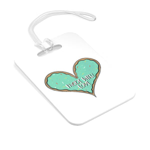 (b) Made With Love Green Heart Bag Tag