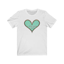 Load image into Gallery viewer, Made With Love Green Heart Short Sleeve Tee