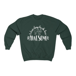 (a) I Charge By The Awesome Unisex Heavy Blend™ Crewneck Sweatshirt
