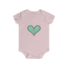 Load image into Gallery viewer, (b) Made With Love Green Heart Infant Rip Snap Tee