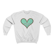 Load image into Gallery viewer, Made With Love Green Heart Sweatshirt