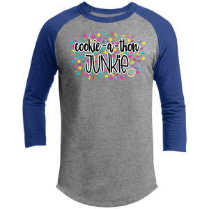 (a) Cookie-a-thon Junkie 3/4 Raglan Sleeve Shirt