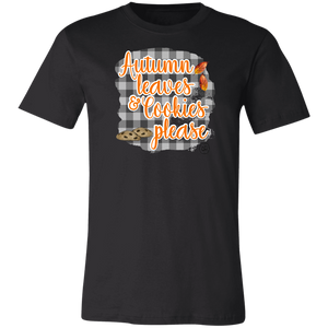 (a) Autumn Leaves & Cookies Please Orange 3001C Unisex Jersey Short-Sleeve T-Shirt