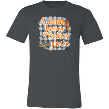 Load image into Gallery viewer, (a) Autumn Leaves &amp; Cookies Please Orange 3001C Unisex Jersey Short-Sleeve T-Shirt
