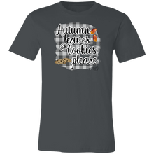 Load image into Gallery viewer, (a) Autumn Leaves &amp; Cookies Please 3001C Unisex Jersey Short-Sleeve T-Shirt