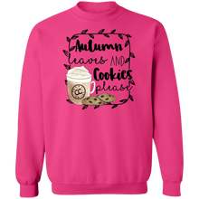 Load image into Gallery viewer, (a) Autumn Leaves and Cookies Please Crewneck Pullover Sweatshirt