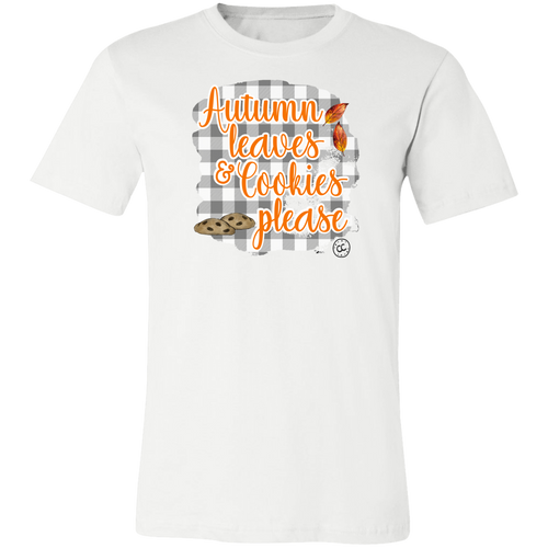 (a) Autumn Leaves & Cookies Please Orange 3001C Unisex Jersey Short-Sleeve T-Shirt