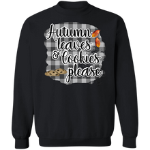 Load image into Gallery viewer, (a) Autumn Leaves and Cookies Please Gingham Crewneck Pullover Sweatshirt