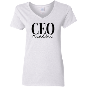 CEO Mindset Ladies  V-Neck T-Shirt