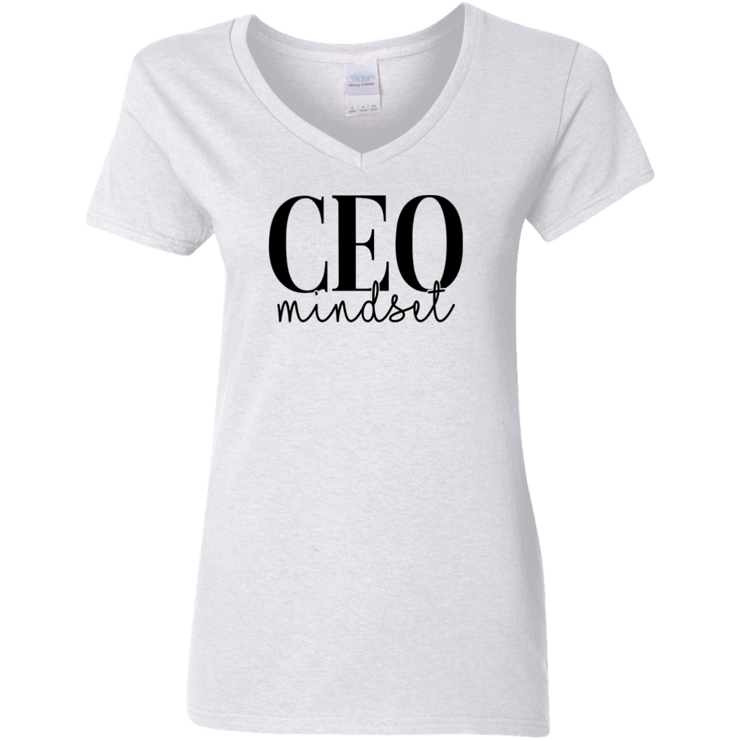 CEO Mindset Ladies  V-Neck T-Shirt