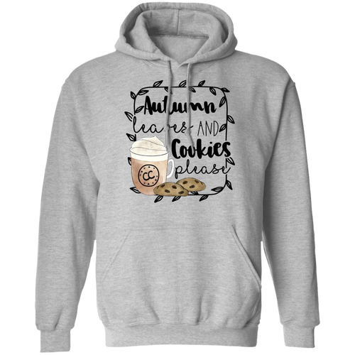 (a) Autumn Leaves and Cookies Please Pullover Hoodie