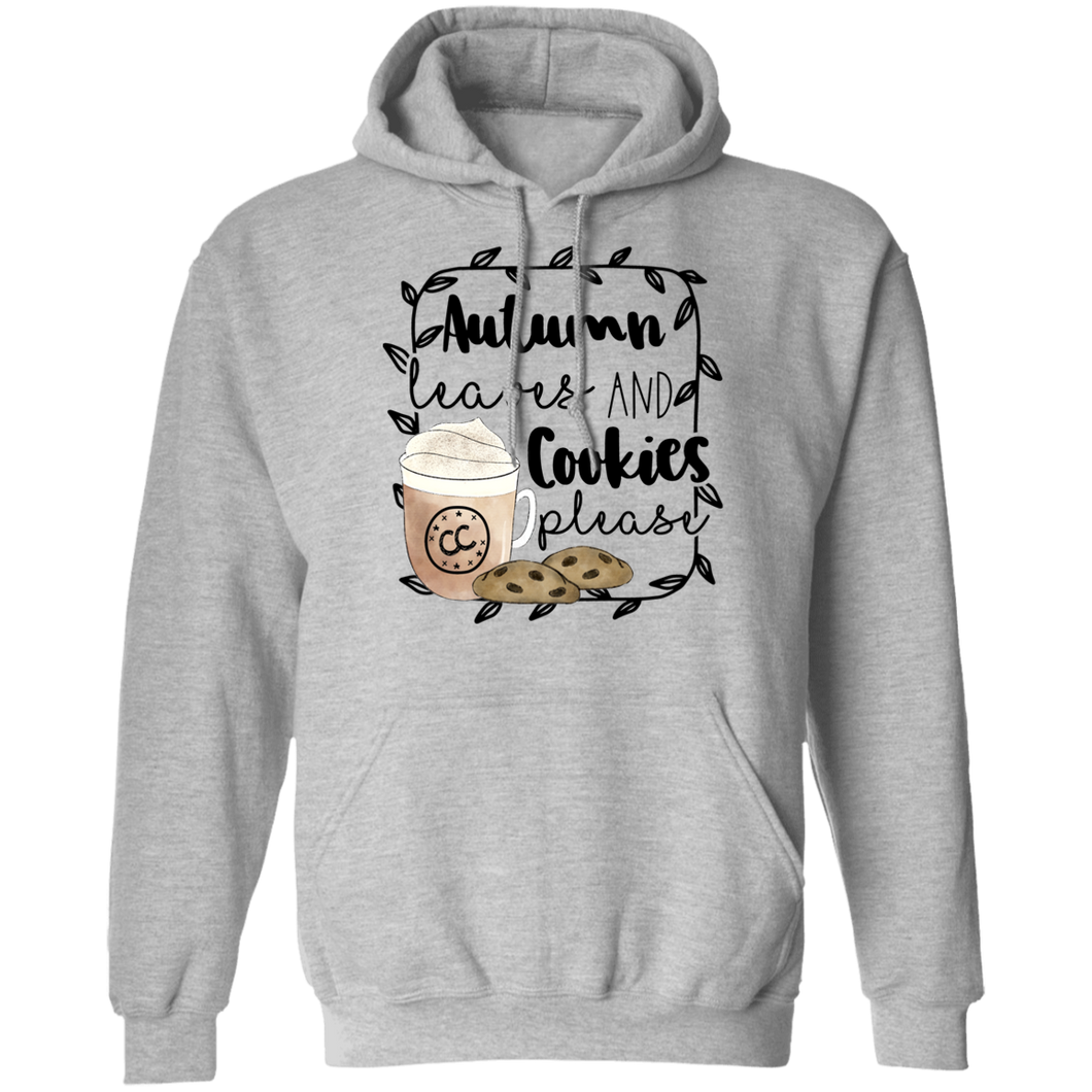 (a) Autumn Leaves and Cookies Please Pullover Hoodie