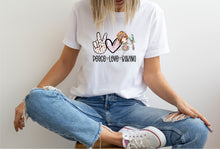 Load image into Gallery viewer, Peace Love Baking Unisex Short Sleeve Tee