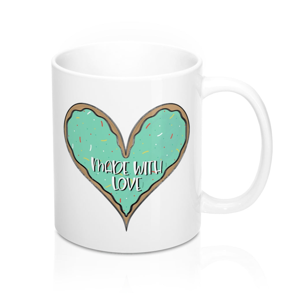 (b) Made With Love Green Heart Mug