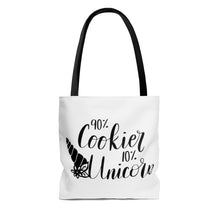 Load image into Gallery viewer, (a) 90% Cookier 10% Unicorn AOP Tote Bag