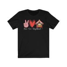 Load image into Gallery viewer, Peace Love Gingerbread Unisex Jersey Short Sleeve Tee