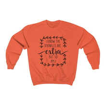 Load image into Gallery viewer, (a) I Know The Sprinkles Are Extra Unisex Heavy Blend™ Crewneck Sweatshirt